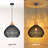 Briena 1 - Light Black Rattan Dome Pendant-1511693180