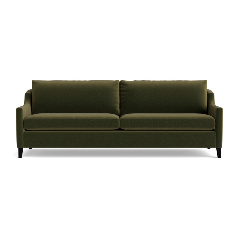 Gigi No Skirt 95 Sofa, Performance Velvet - Balsam, Black