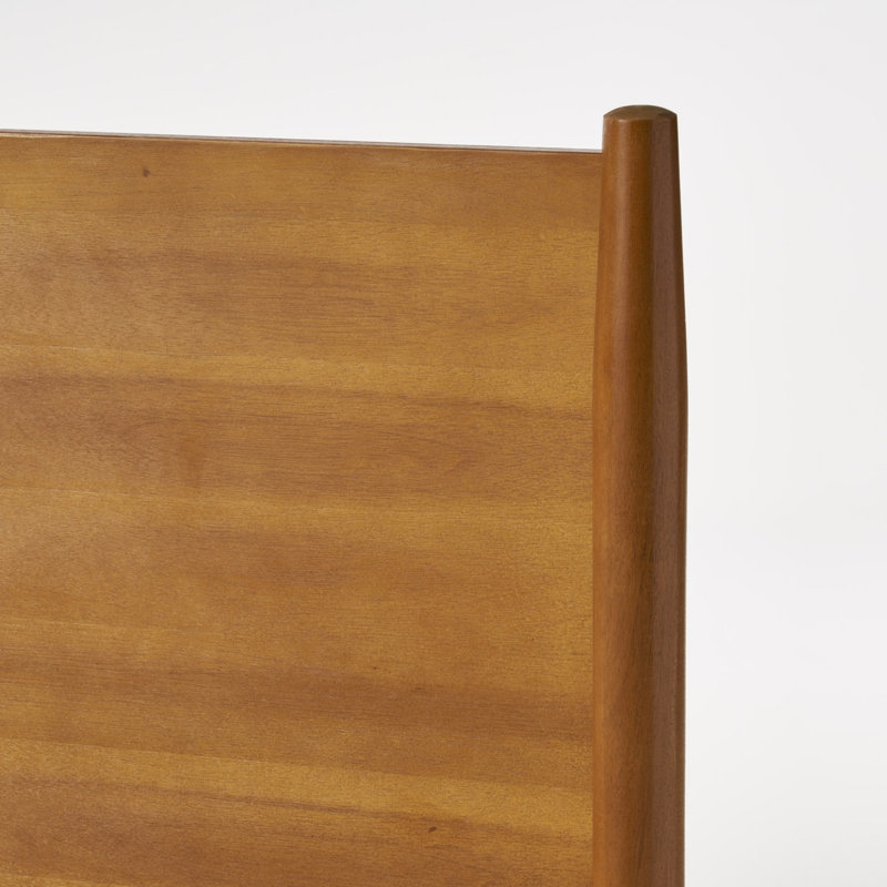 Lit plateforme en bois massif Cohron, Naturel, Double