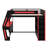 Gamer Loft Bed Frame with Desk, Smart RGB Lighting System, USB Charging, Storage Shelves and Safety Staircase-1883289688