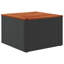  Garden Table Black And Brown PE Rattan Compact Durable-250821958