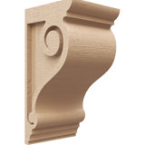 Scroll Rough Cedar Woodgrain TimberThane Corbel, Primed Tan