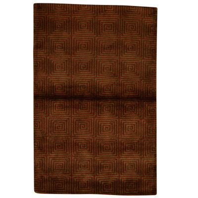 High-Quality Hand-Knotted Green And Red Area Rug