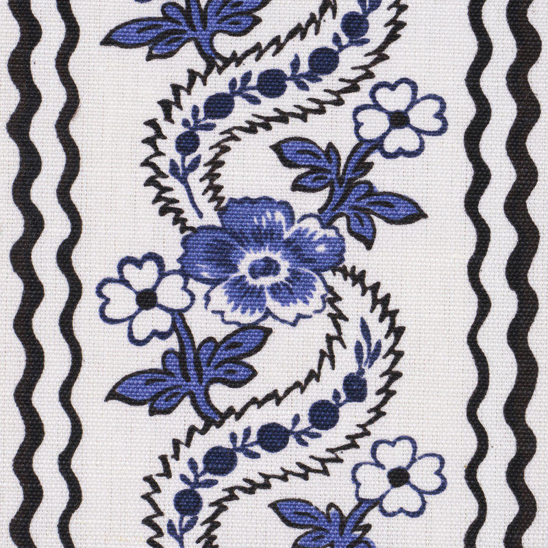 Tissu Schumacher X Rita Konig Serena, Bleu
