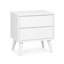 Ensemble de chambre à coucher pour très grand lit 3 pièces, bois blanc, 2 tables de chevet