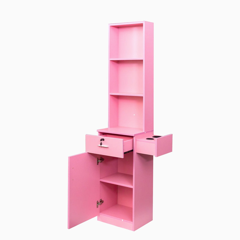 Bureau à cheveux moderne et simple, rangement multicouche, grand espace de rangement, Rose
