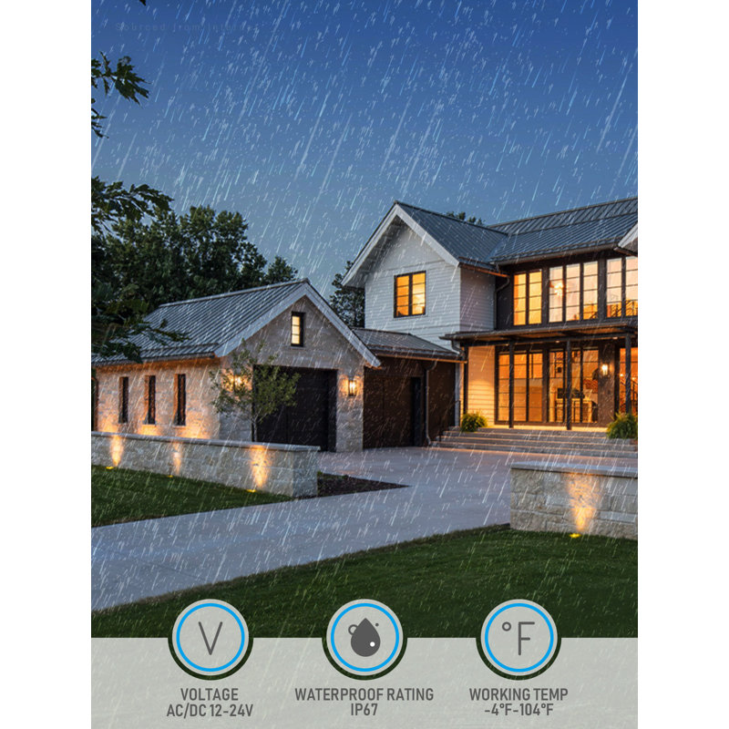 LED Low Voltage Metal Well Light In Ground Landscape Light IP67 Waterproof, Pebble Grey