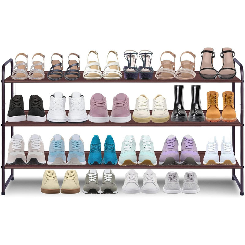 24 Pair Shoe Rack, Bronze