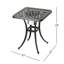 Table de bistro en fonte d'aluminium avec refroidisseur de boisson, seau à glace givré 21,11 po x 24,25 po Rust, 21,11 po 24,25 po