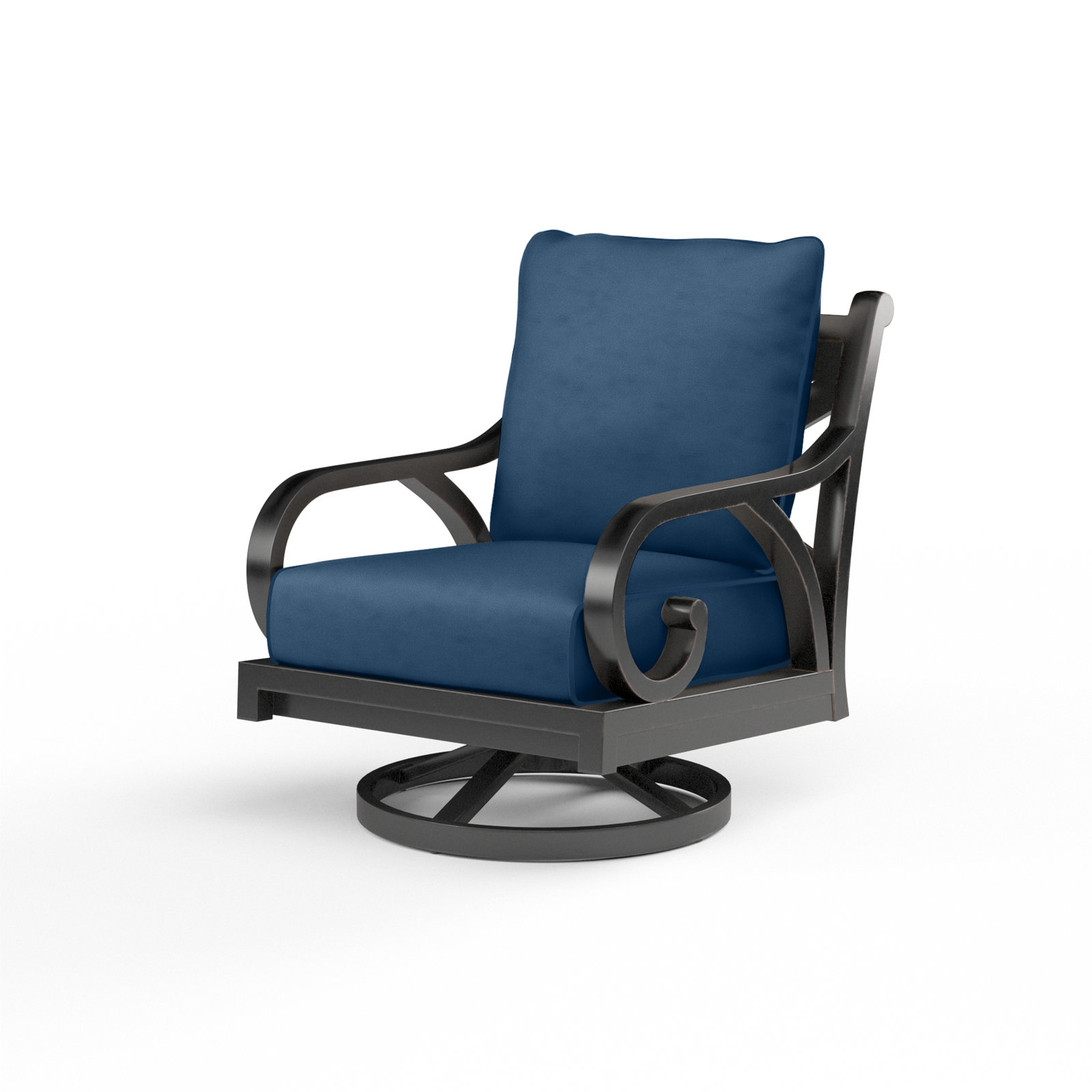 Monterey Sunbrella® Swivel Patio Lounge Chair, Spectrum Indigo Sunbrella®