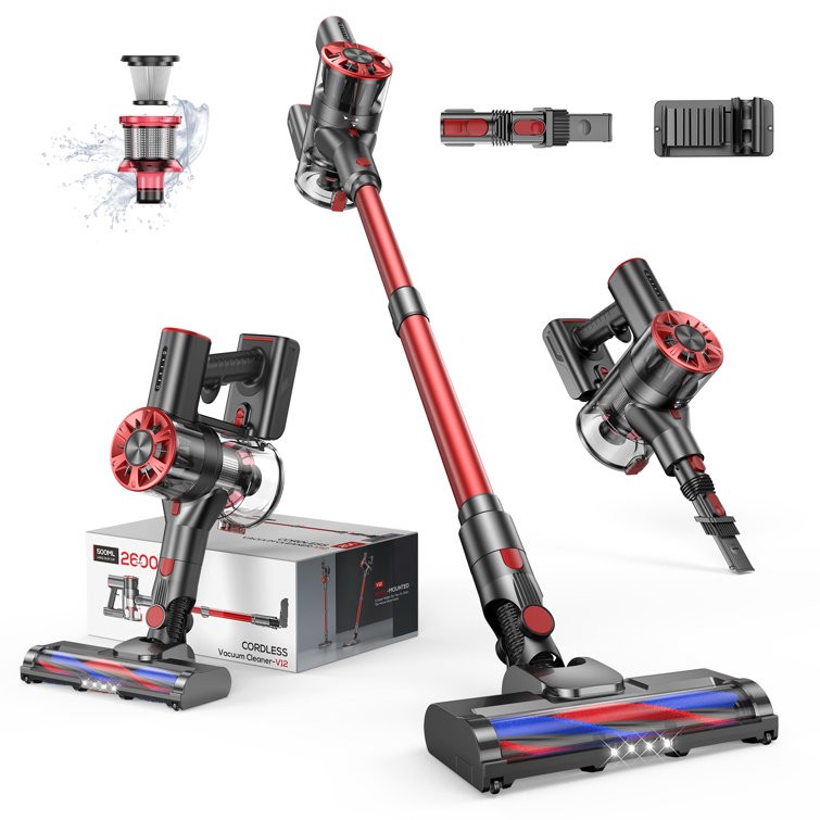 Teendow Cordless Stick Vacuum Cleaner 150W, Rechargeable Vacuum Cleaner for Home/Carpet