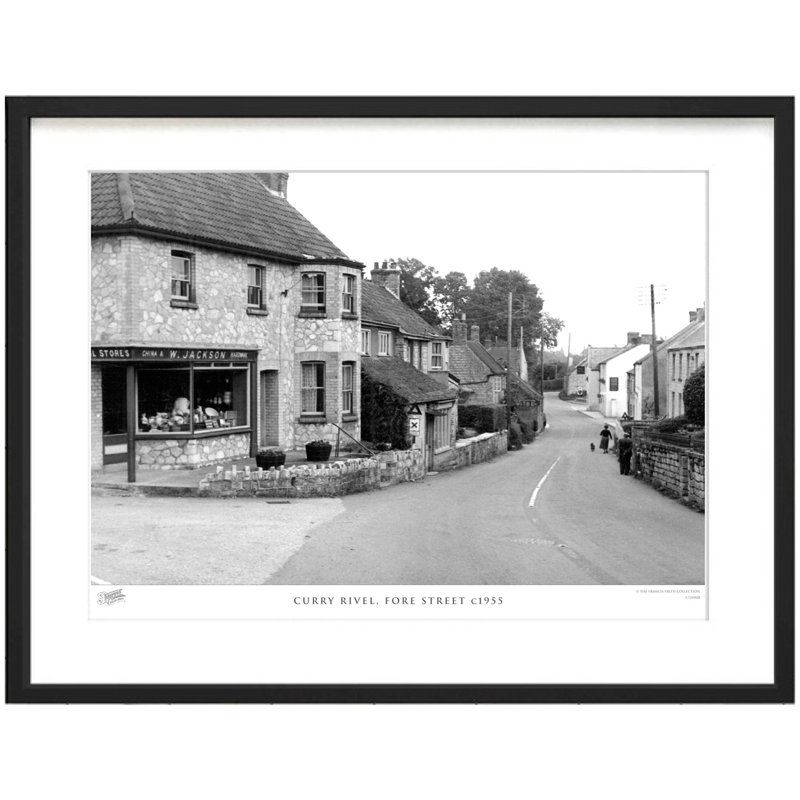 Curry Rivel, Fore Street C1955 - Single Picture Frame Print, 60cm H x 80cm W x 2.3cm D