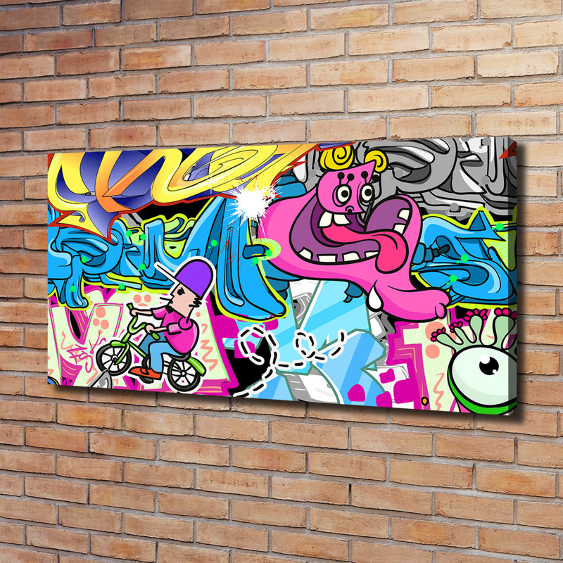 Graffiti 1 Piece Wrapped Canvas Wall Art