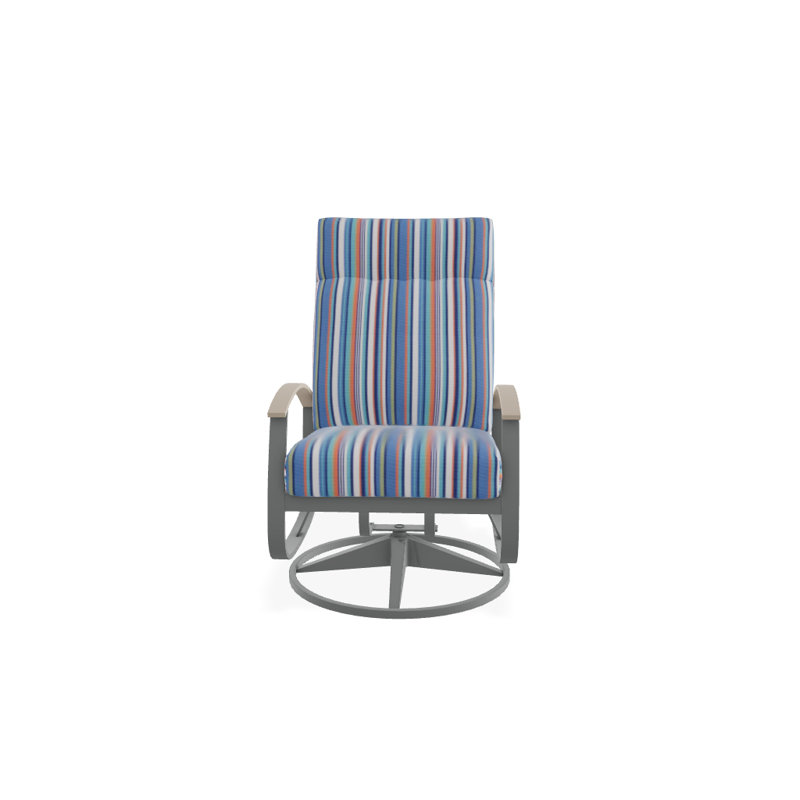Belle Isle Outdoor Swivel Lounge Chair, Canvas Natural Sunbrella® Canvas, Desert P60, Textured Graphite