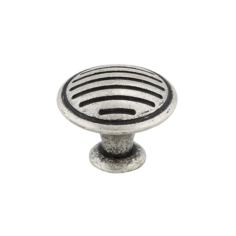 Poignée ronde 1 3/16" de diamètre Expression, Argent ancien