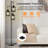 Rustic Clear 3-Light Floor Lamp With Pedal Foot Switch And Industrial Hanging Cages