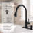 Forious® Ultra Pull Down Single Handle Kitchen Faucet with Soap Dispenser-94890969