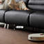Coussin de canapé modulaire noir en cuir véritable Fourseat-2101207568-2101207570