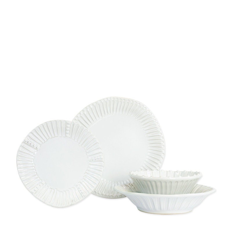 Incanto Handmade Stoneware Salad/Dessert Plate, White