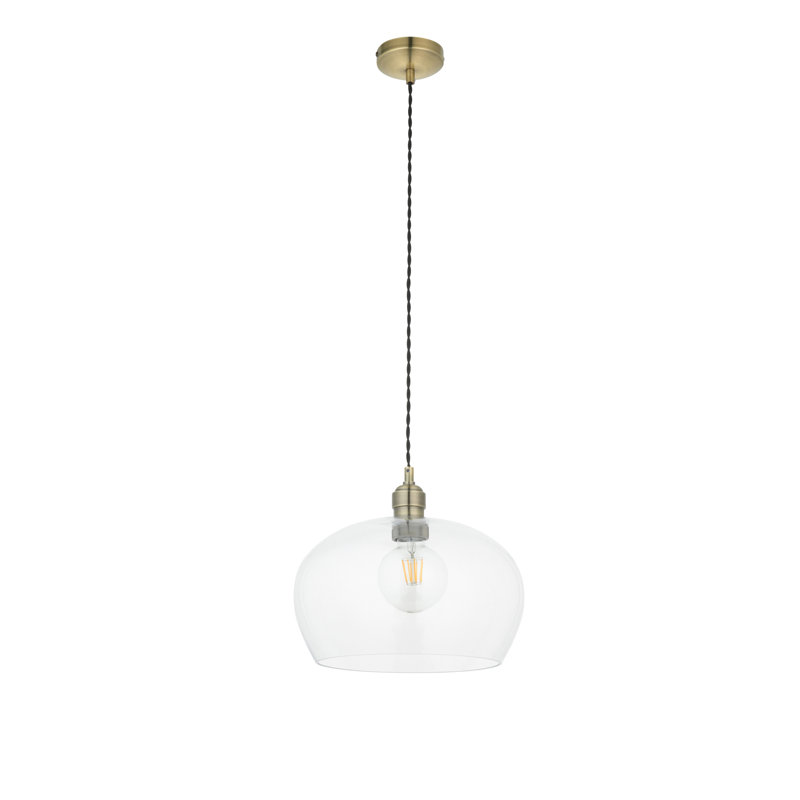 Hovey 1 - Light Single Pendant, Antique Brass
