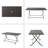 RECTANGLE FOLDABLE DINING TABLE