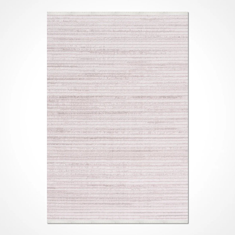 Tapis moderne en polypropylène crème Eberle résistant aux taches Facile à nettoyer, 4 pi x 4 pi