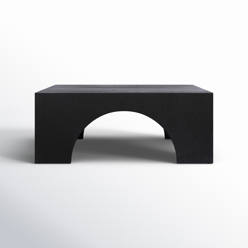 Metinaro Solid Wood Single Coffee Table, Black