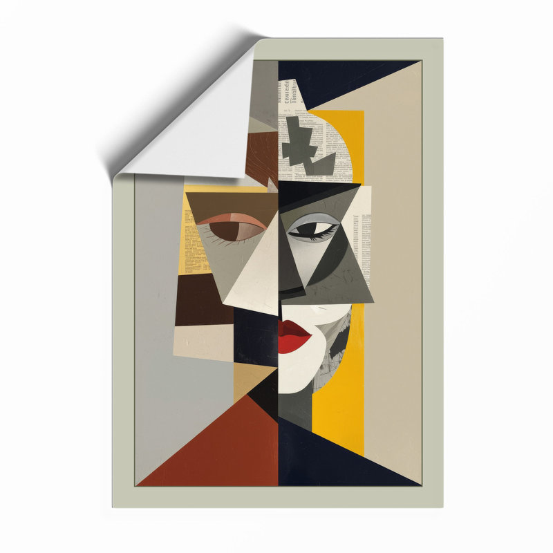 Fragmented Face Geometric - Print, Unframed, A4 - 29.7 x 21.0 cm