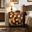 Buffet avec motif en nid d'abeille, armoire d'appoint moderne