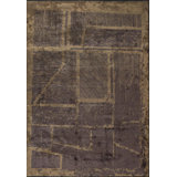 Rapture Abstract Area Rug in Brown