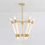 Krakow Chandelier in Vintage Brass
