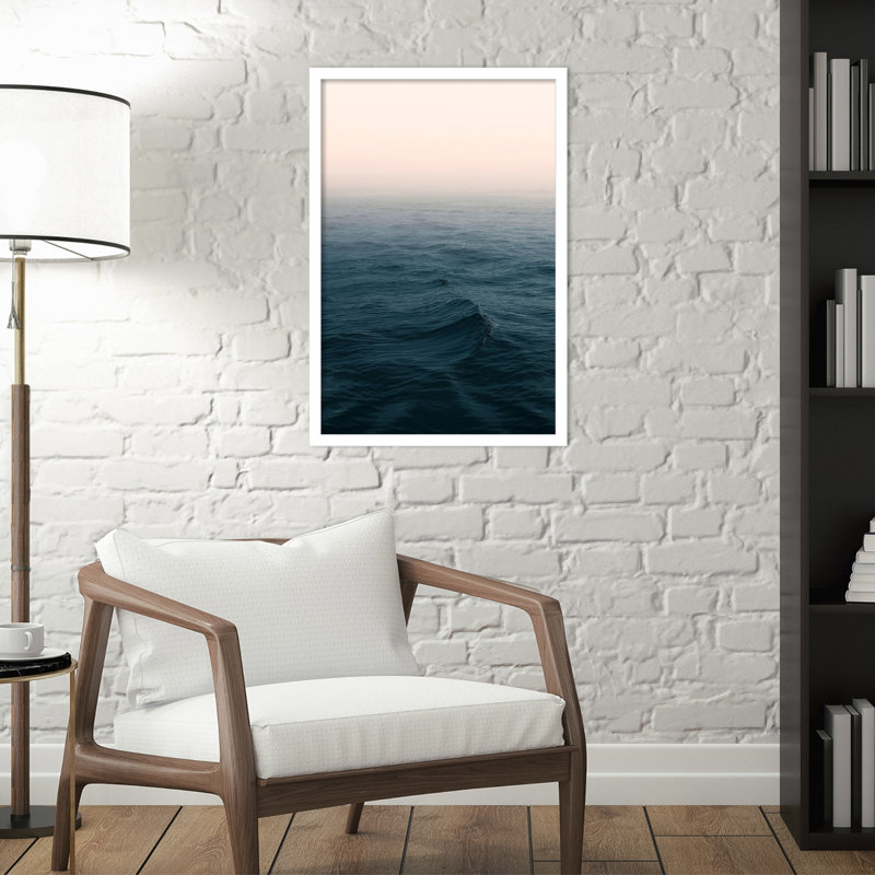 Ocean by Ian Winstanley, 17" W x 25" H, White