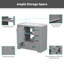 Base de meuble-lavabo gris 36 po | 6 tiroirs, plateau personnalisable