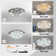 Jayden-Mark Elegant LED Crystal Tiered Ceiling Light, 24" Flush Mount Chandelier Light with Remote Control