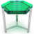 Plateau vert feuille / Base chromée