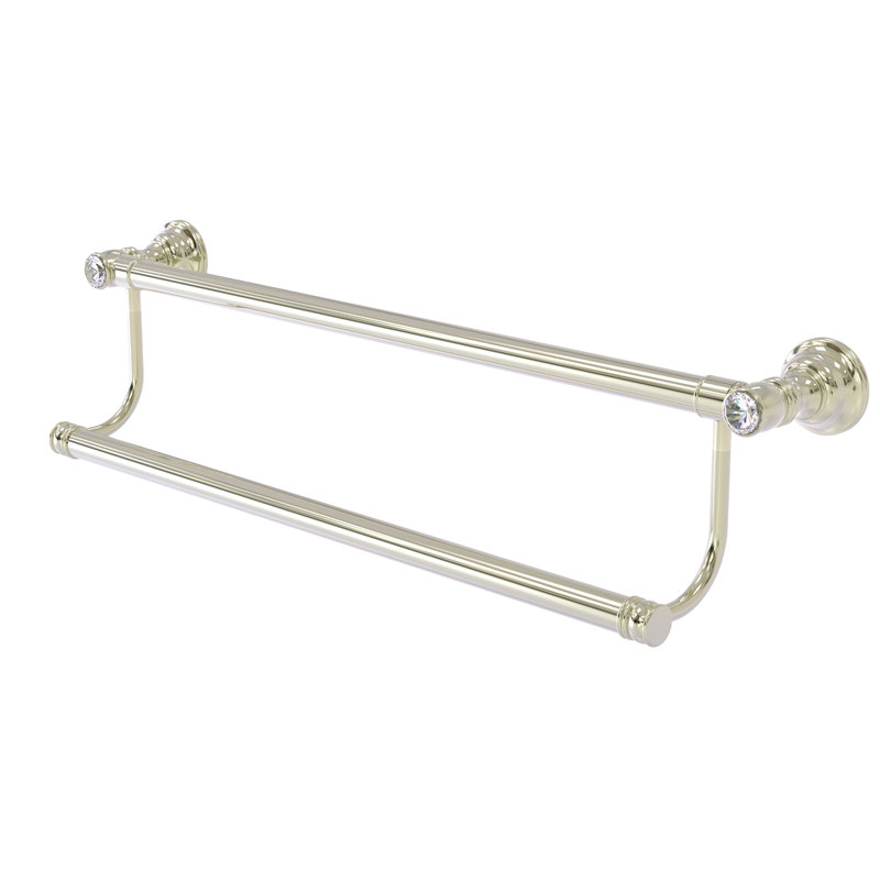 Porte-serviettes mural double 36 po Freyja, Nickel poli, H 5,5 po x l 18 po x P 5,2 po