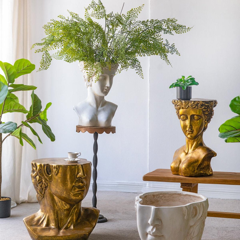 Table de bout Gold, 20'' H X 14'' W X 13.5'' D