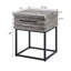 Table de bout avec rangement Celestial Base en métal. 17,49 l x 17 P 24 H-193138864-193138865