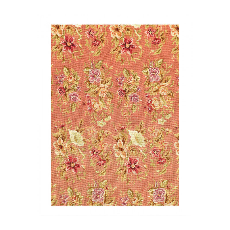 Handwoven Vintage Needlepoint Flat Weave Rug 6'7'' X 9'4''
