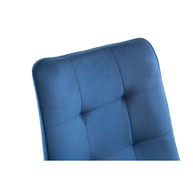 Wadley 46 cm H Velvet Cantilever Chair, Blue