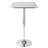 Contemporary Adjustable Square Bar Table in Silver