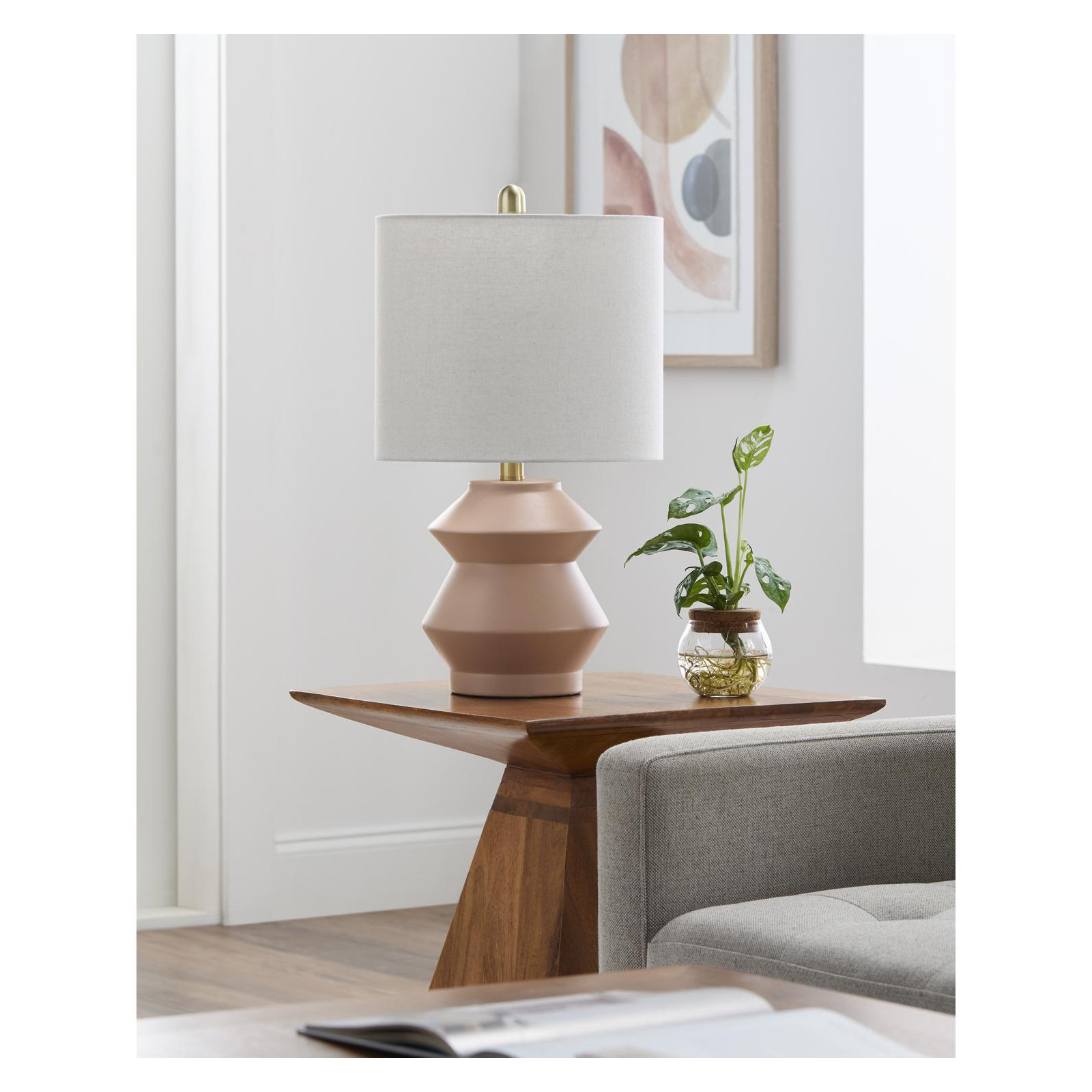 Boyes Ceramic Table Lamp, Pink