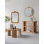 Tablette en bois 47x15x32.5 "à trois niveaux avec placage de frêne brun