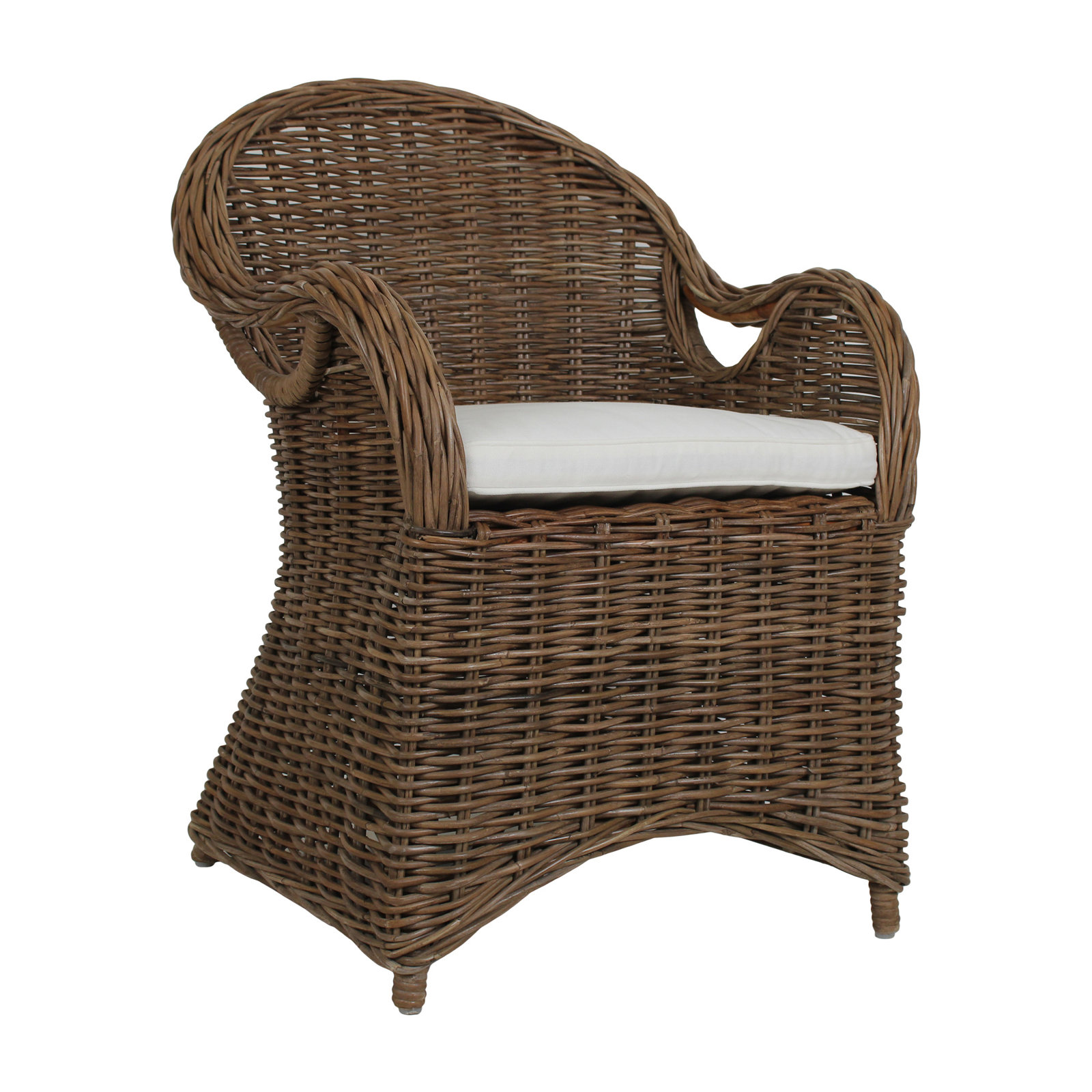 Attina Upholstered Armchair, Brown