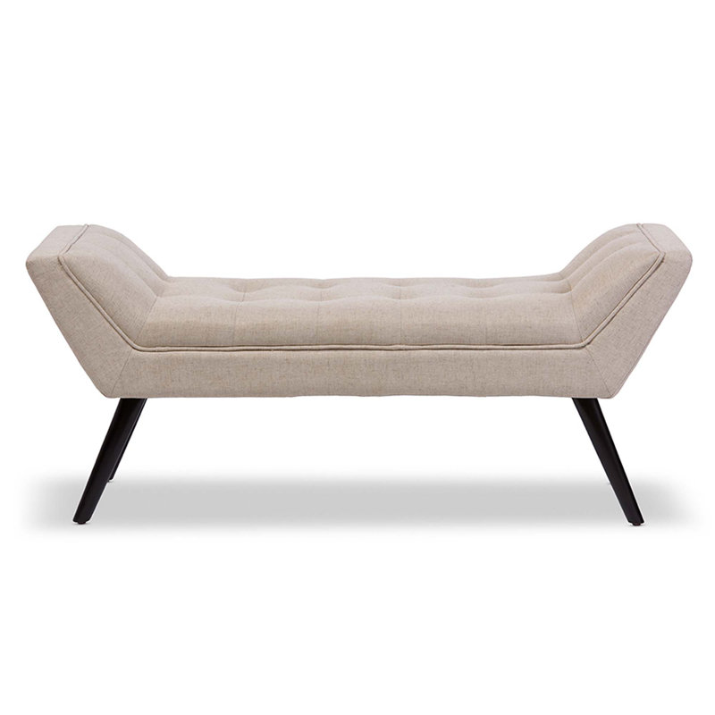 Grand banc avec repose-pieds Hocking, Beige