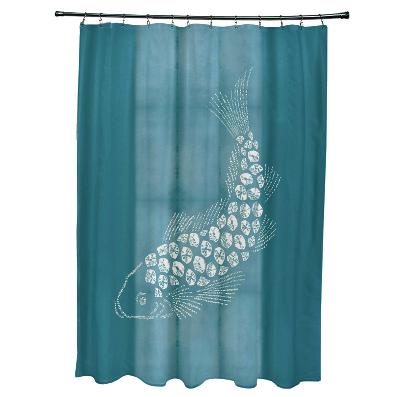 Binion Floral Shower Curtain, Teal