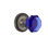Cobalt Crystal Waldorf Interior Mortise Door Knob with Rope Rosette