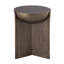 Claribel 14" Round Aluminum End Table, Antique Bronze