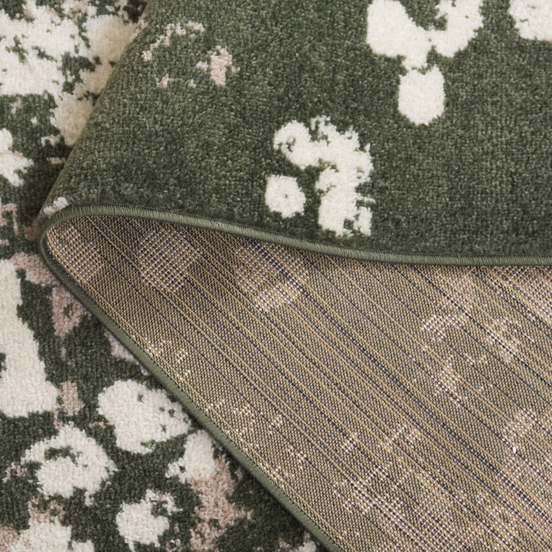 Yudiel Performance Floral Rug, Rectangle 6' x 9'