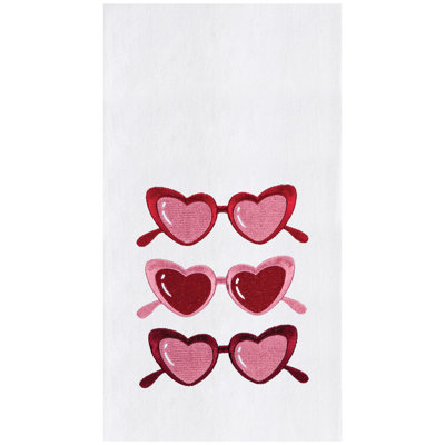 Heart Glasses Towel